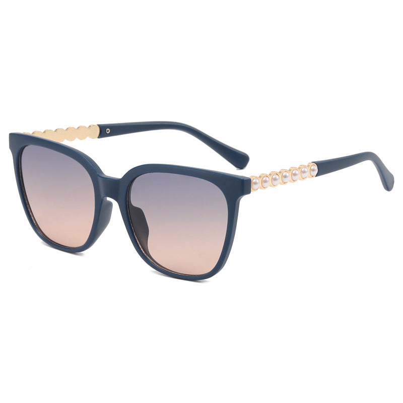 Women's Oversized Sunglasses with Pearl Decoration - UV Protection, view 9