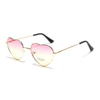 Women Heart-Shaped Sunglasses with UV Protection - Delicate Lightweight Frame, view 6