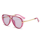 Women Pilot Sunglasses with Modern Metal Frame - High UV Protection, view 8