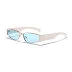 Women Futuristic Slim Sunglasses for Women - UV Protection, Adjustable Nose Pads, view 2
