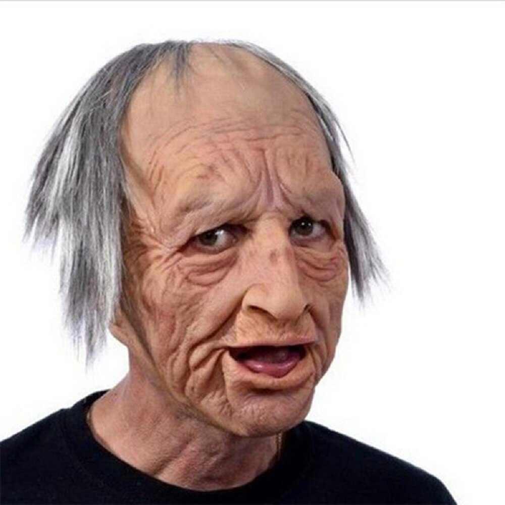 Realistic Old Man Halloween Mask for Adults - Latex, Movable Mouth, up to 62 cm, view 17