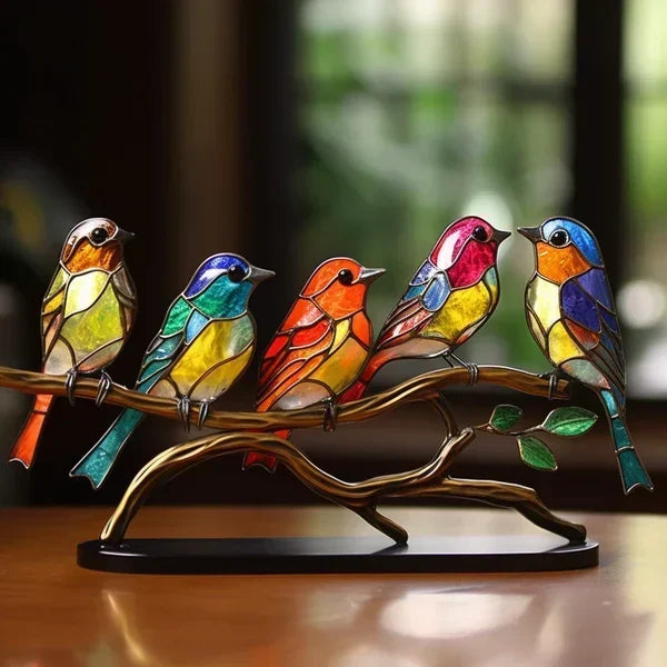 Coloured Glass Birds for Interior Decor - Decorative Ornament, view 5