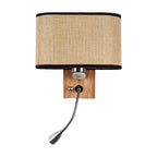 Fabric Shade Wall Reading Light, 16.5 Inch, Beige/Flaxen/Champagne