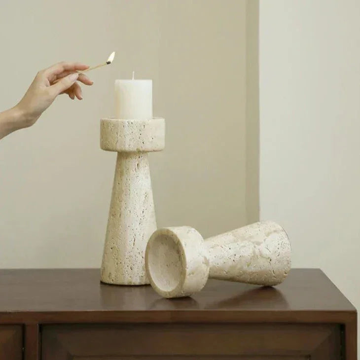 Falkur Stone Candle Holder-Welvere