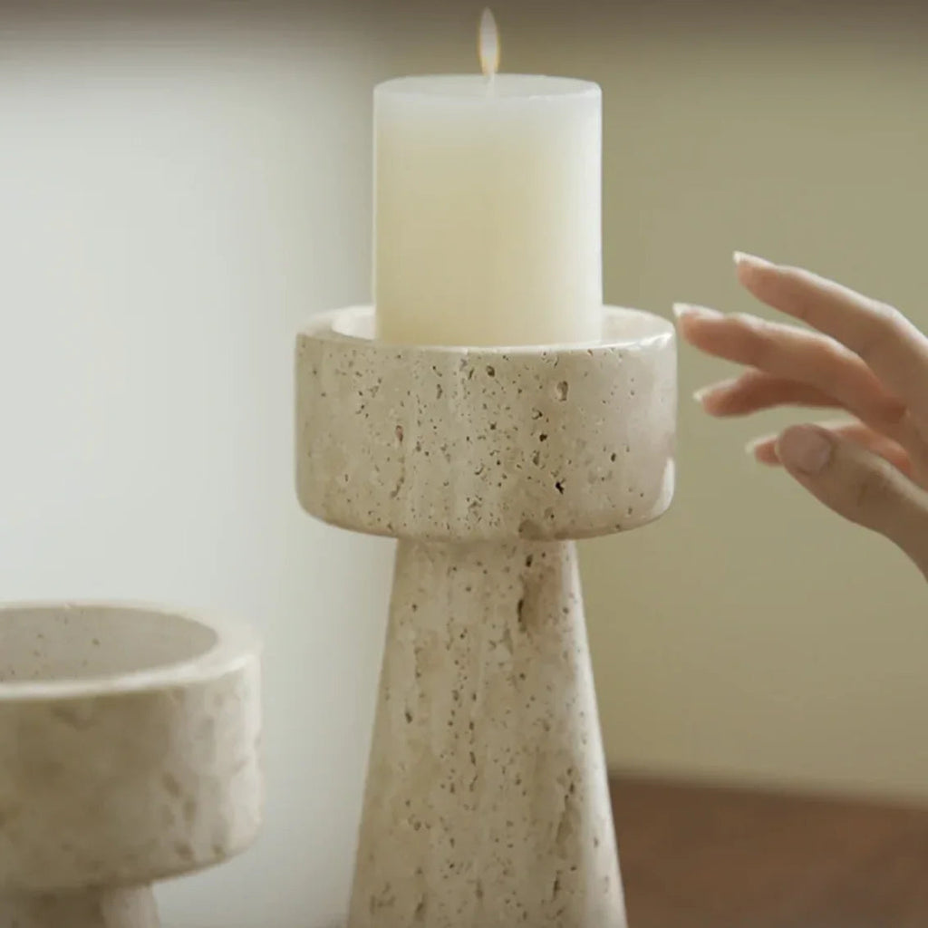 Falkur Stone Candle Holder-Welvere
