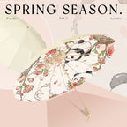 Women's Elegant Folding Sun Umbrella - Floral Design, view 3
