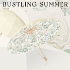Women's Elegant Folding Sun Umbrella - Floral Design, view 5