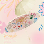 Women's Elegant Folding Sun Umbrella - Floral Design, view 9