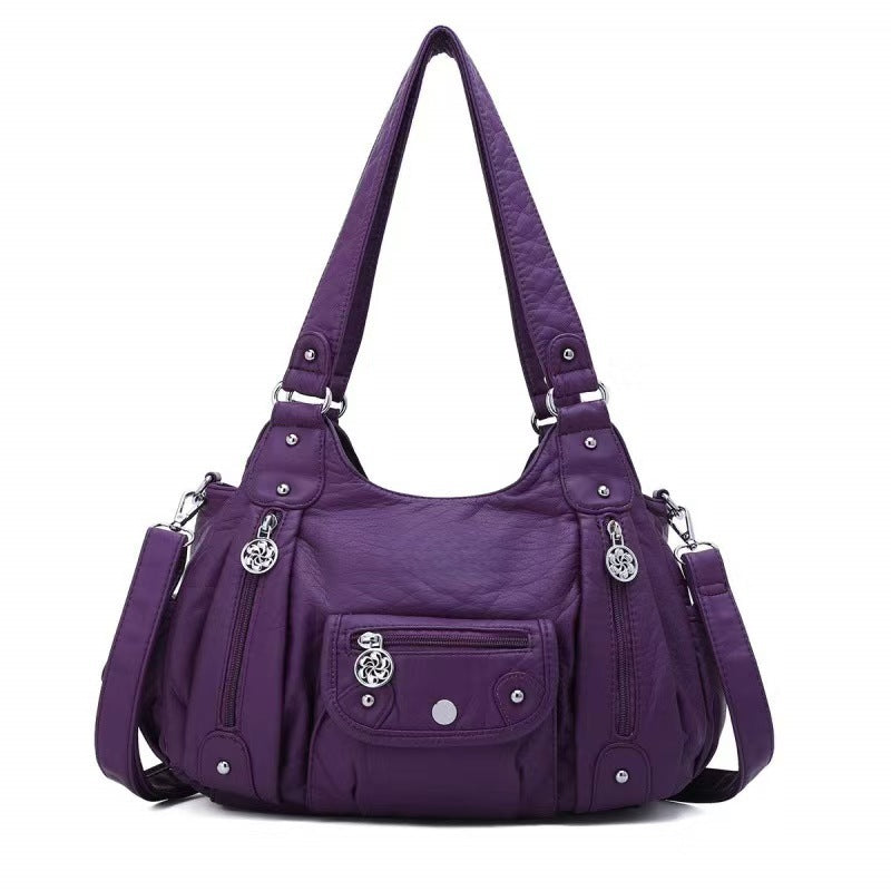 Fashionable Crossbody Shoulder Bag with Multiple Compartments
