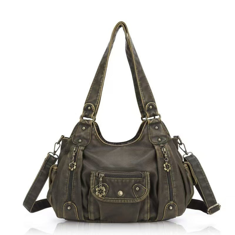 Fashionable Crossbody Shoulder Bag with Multiple Compartments