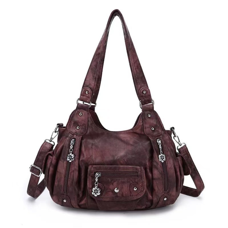 Fashionable Crossbody Shoulder Bag with Multiple Compartments