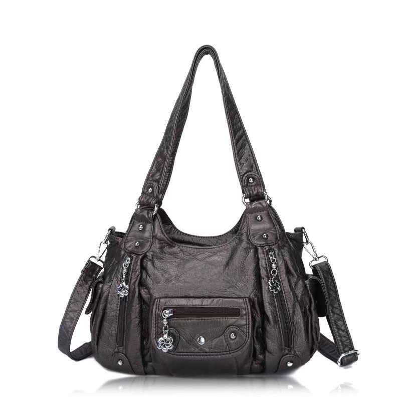 Fashionable Crossbody Shoulder Bag with Multiple Compartments