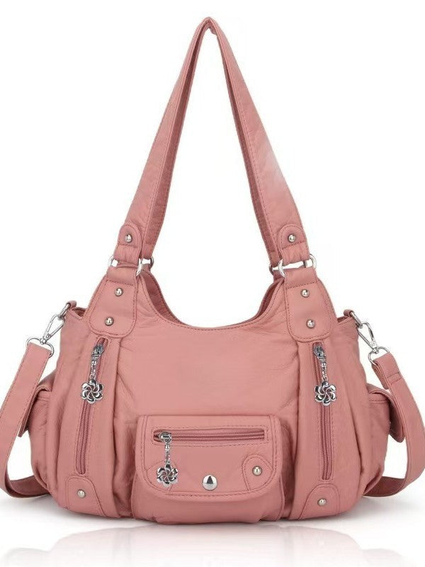 Fashionable Crossbody Shoulder Bag with Multiple Compartments