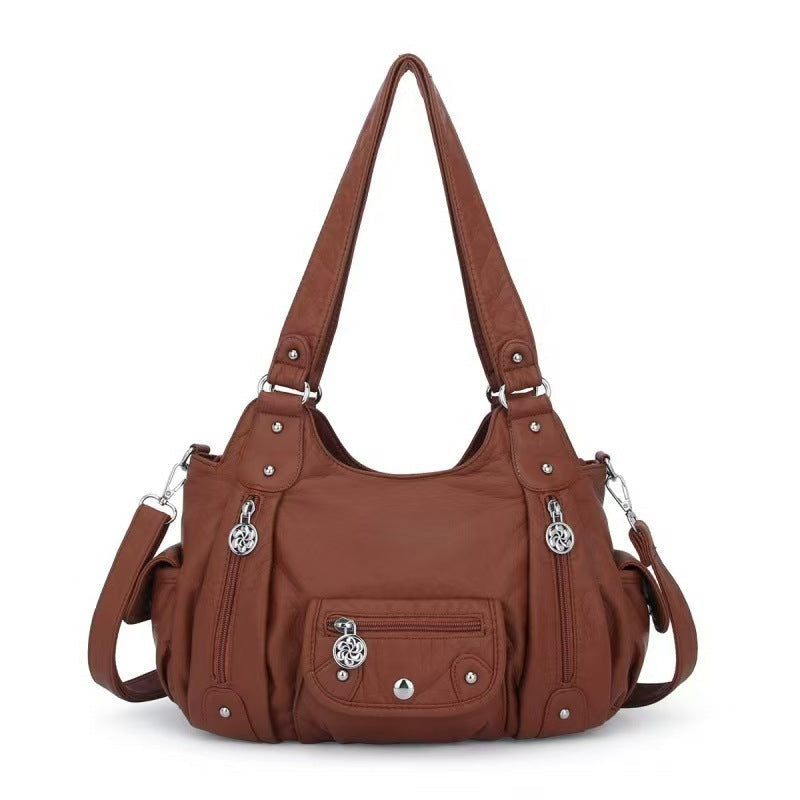 Fashionable Crossbody Shoulder Bag with Multiple Compartments