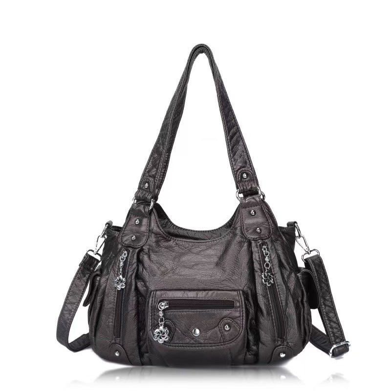 Fashionable Crossbody Shoulder Bag with Multiple Compartments