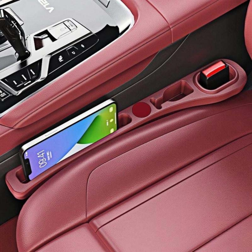 Faux Leather Car Seat Gap Filler Organiser Pair