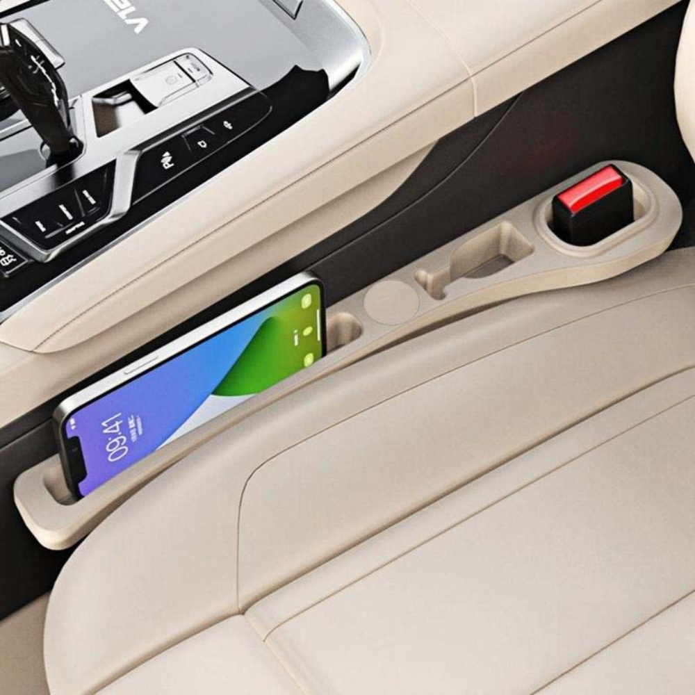 Faux Leather Car Seat Gap Filler Organiser Pair