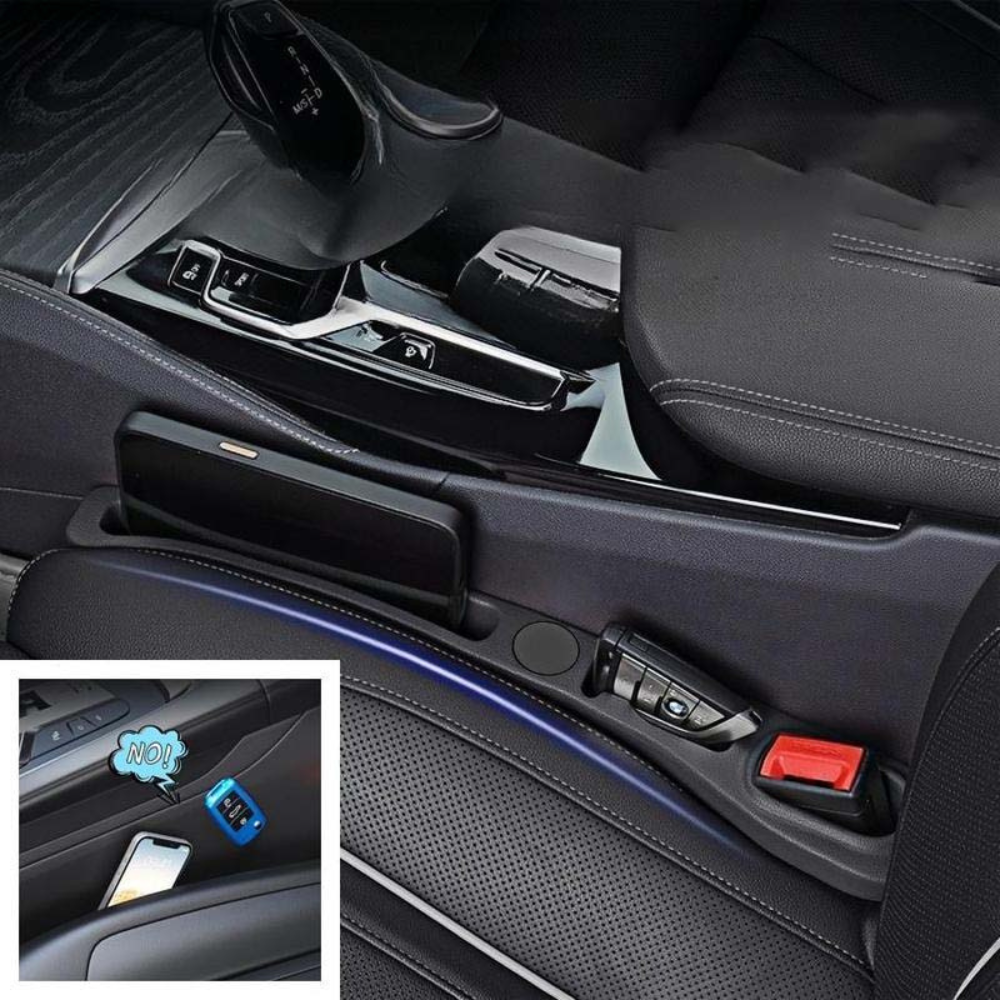 Faux Leather Car Seat Gap Filler Organiser Pair