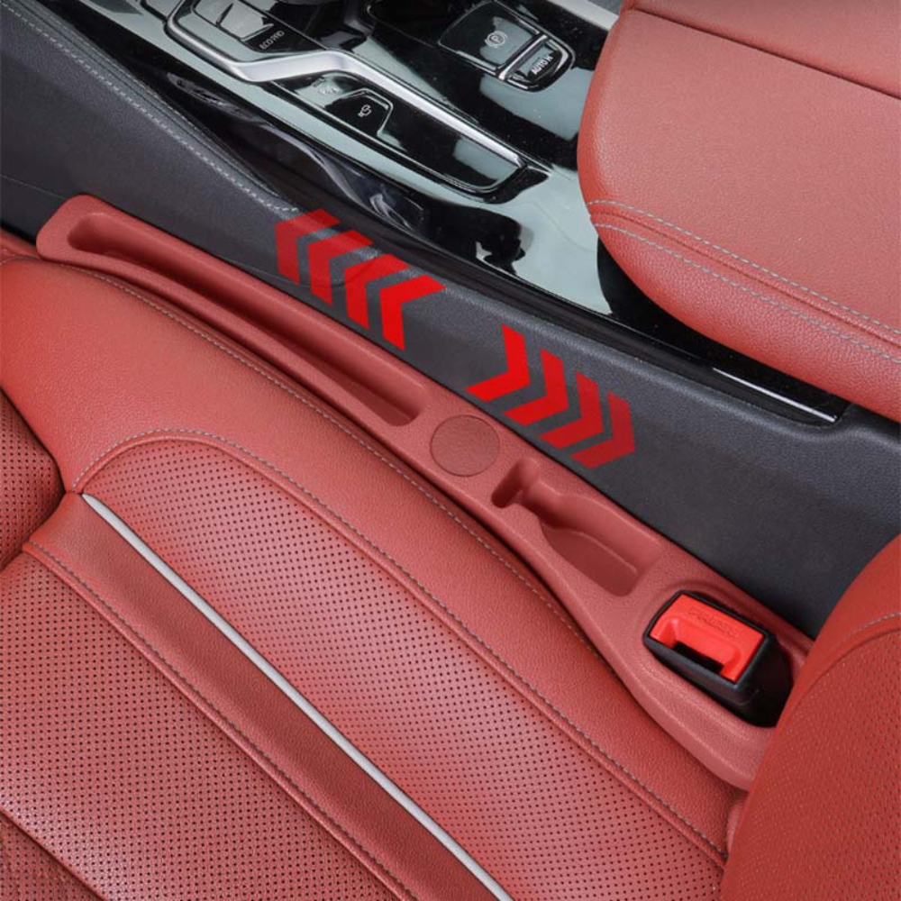 Faux Leather Car Seat Gap Filler Organiser Pair
