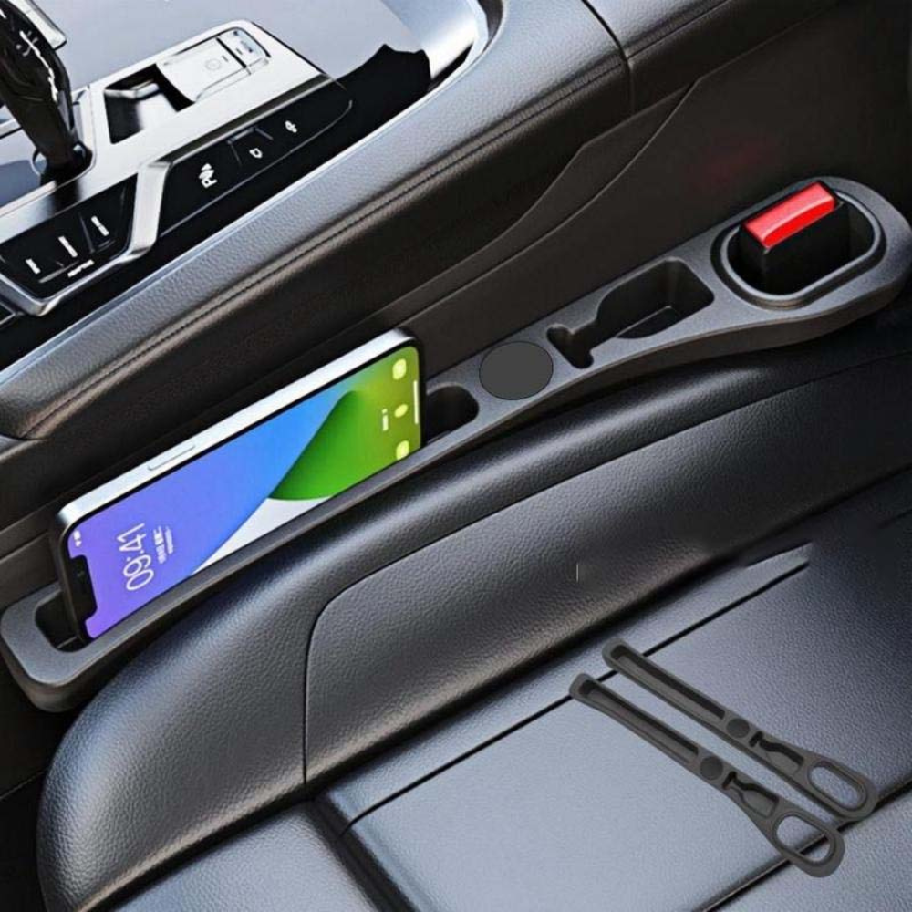 Faux Leather Car Seat Gap Filler Organiser Pair