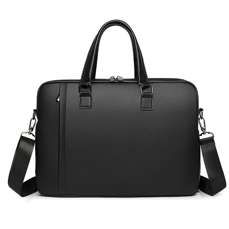Faux Leather Executive Briefcase with Detachable Adjustable Shoulder Strap