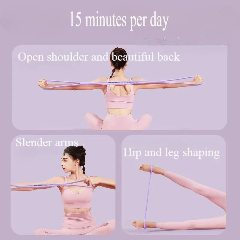 Figure-Eight Fabric Resistance Band for Chest, Hip and Back Workouts