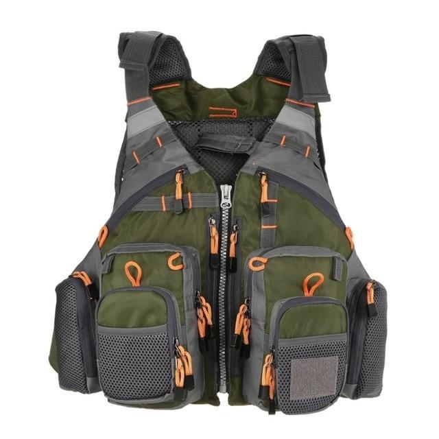 Fishing Life Vest with Replaceable EPE Foam and Adjustable Straps