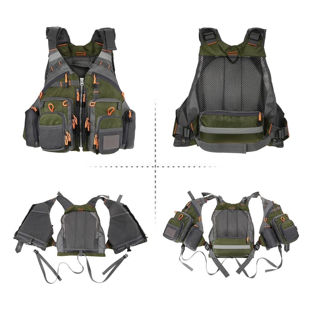 Fishing Life Vest with Replaceable EPE Foam and Adjustable Straps