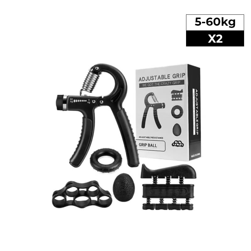 Hand Grip Strengthener Kit 5 Pack - Adjustable Resistance, Compact Size, view 13