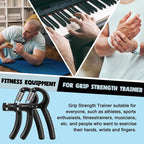 Hand Grip Strengthener Kit 5 Pack - Adjustable Resistance, Compact Size, view 5