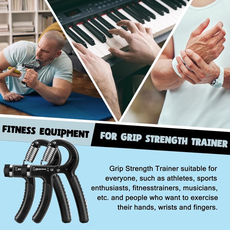 Hand Grip Strengthener Kit 5 Pack - Adjustable Resistance, Compact Size, view 5