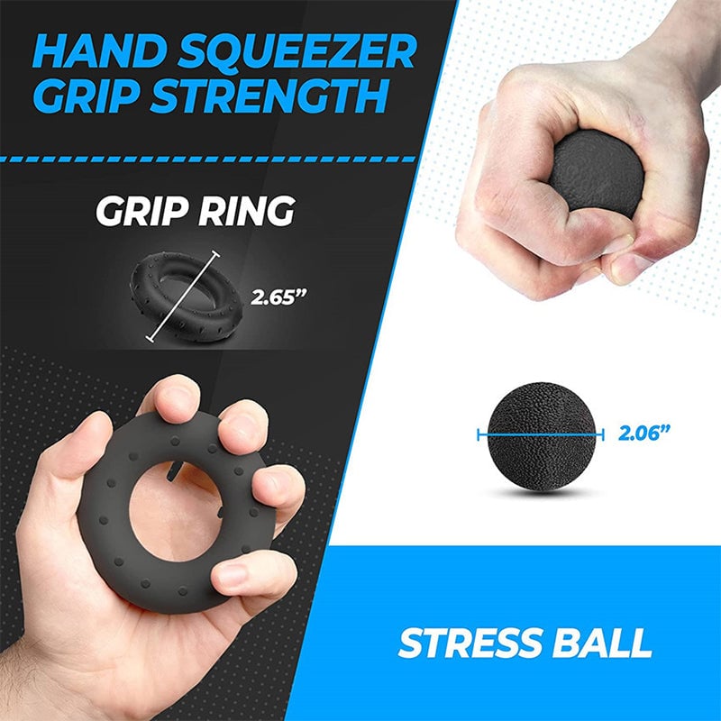 Hand Grip Strengthener Kit 5 Pack - Adjustable Resistance, Compact Size, view 7