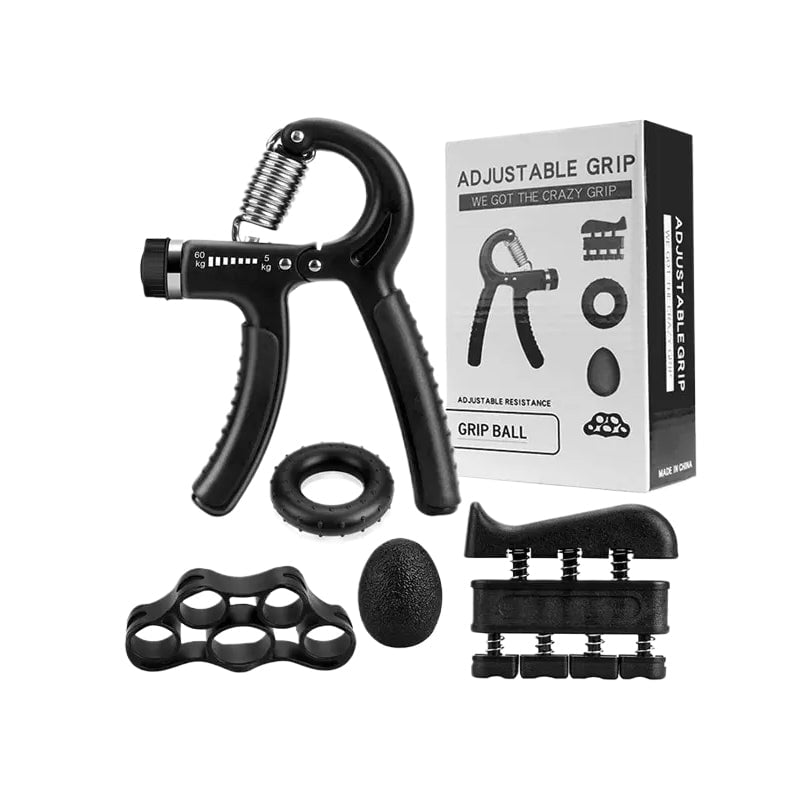 Hand Grip Strengthener Kit 5 Pack - Adjustable Resistance, Compact Size