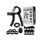Hand Grip Strengthener Kit 5 Pack - Adjustable Resistance, Compact Size