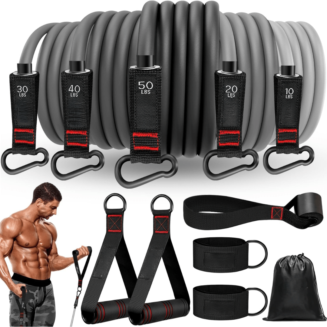 Resistance Tire Set for Full Body Training - Handles, Ankle Straps, Door Anchor, view 3