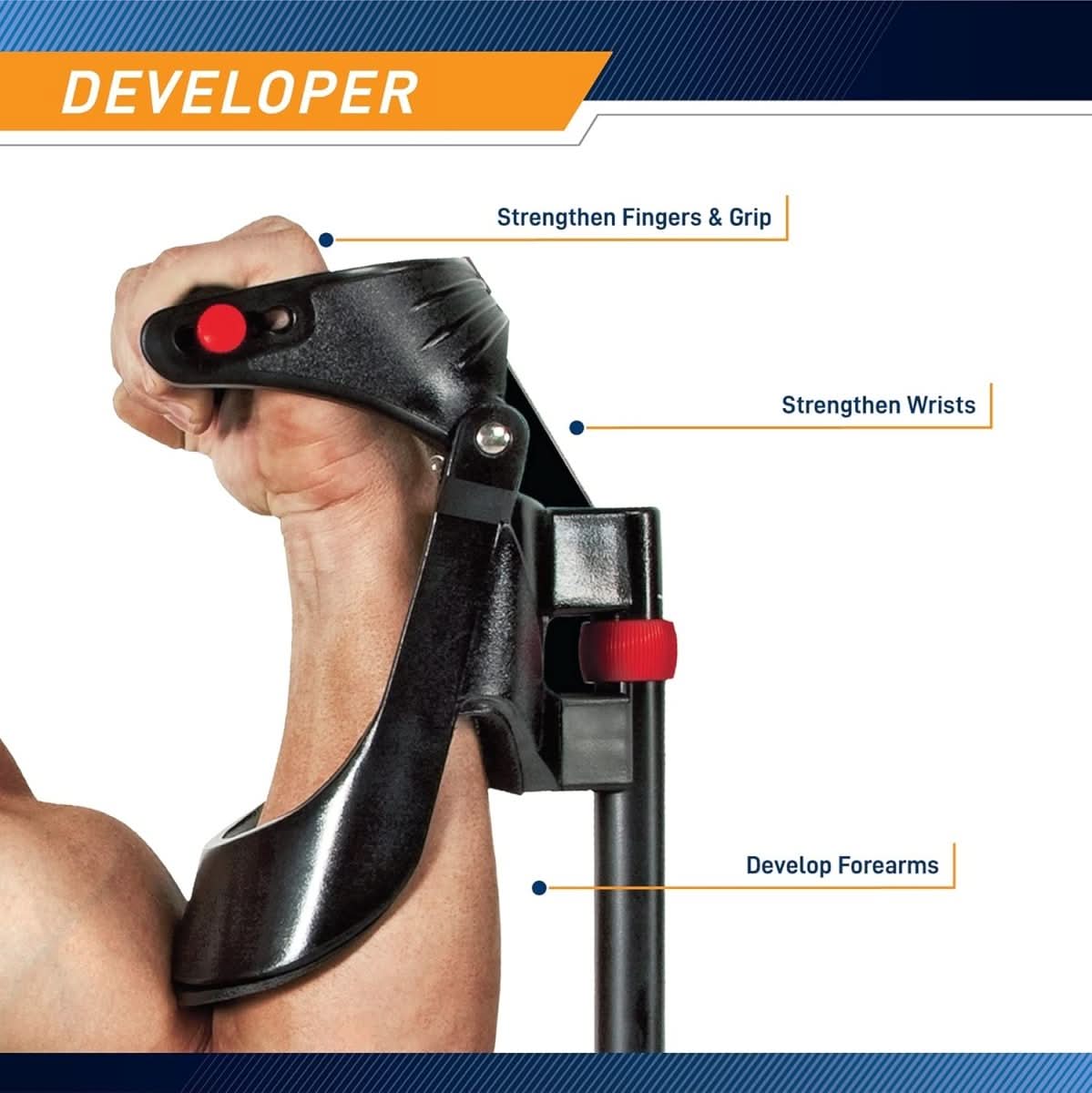 Compact Grip Strength Trainer for Wrists and Forearms - Portable, 22.86 cm, view 3