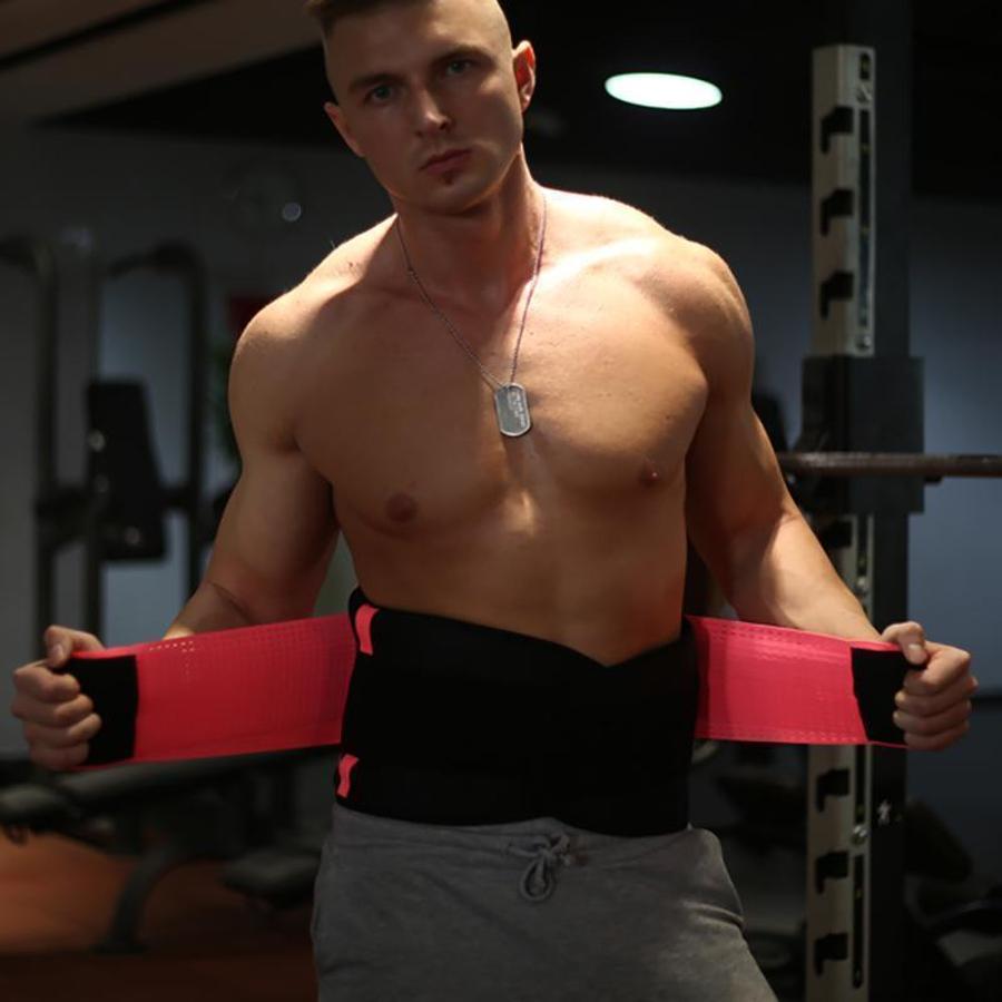 Waist Trainer for Men - Slim Sweat Belt for Belly Fat, Abdominal Workout, view 4