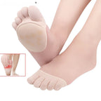 Five-Toe Socks with Cushioned Forefoot, Breathable No-Show Style for Work and Leisure