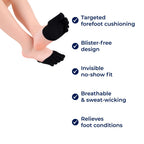 Five-Toe Socks with Cushioned Forefoot, Breathable No-Show Style for Work and Leisure