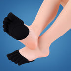 Five-Toe Socks with Cushioned Forefoot, Breathable No-Show Style for Work and Leisure