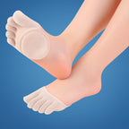 Five-Toe Socks with Cushioned Forefoot, Breathable No-Show Style for Work and Leisure