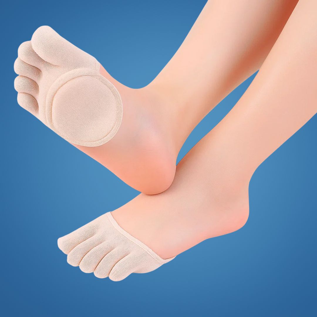 Five-Toe Socks with Cushioned Forefoot, Breathable No-Show Style for Work and Leisure