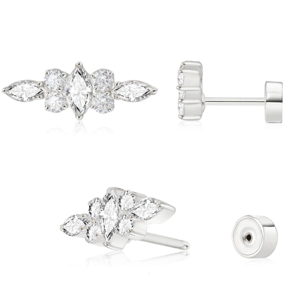 Flat-Back Stud Earrings for Everyday and Occasion Wear