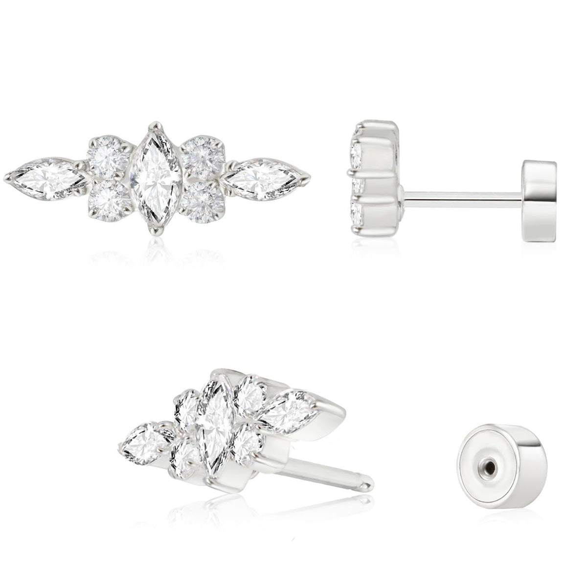 Flat-Back Stud Earrings for Everyday and Occasion Wear