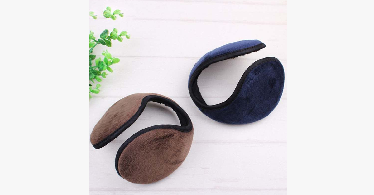 Fleece Winter Ear Warmers, 34 cm Head Circumference, 9 cm Pads