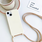 Silicone iPhone Case with Adjustable Polyester Lanyard