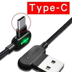 Flexible Smartphone Charging Cable with 90-Degree Design