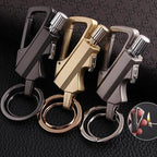 Flint Fire Starter Keychain, Bottle Opener, Stainless Steel, 9.2 x 3.6 cm