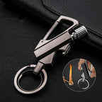 Flint Fire Starter Keychain, Bottle Opener, Stainless Steel, 9.2 x 3.6 cm