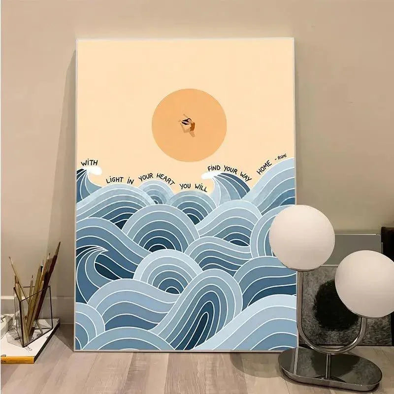 Flio Beach Man and Girl Poster-Welvere